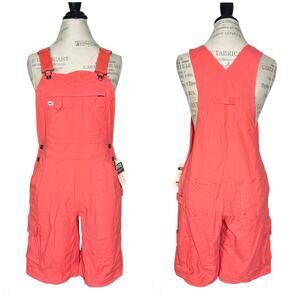 Duluth Trading Co. | Women | Peach Heirloom Gardening Slim Short Overalls | XS